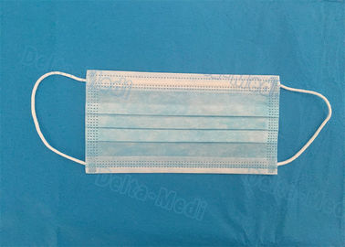 Couleur bleue jetable non tissée de masque protecteur d'Earloop de 3 plis pour le docteur/patient