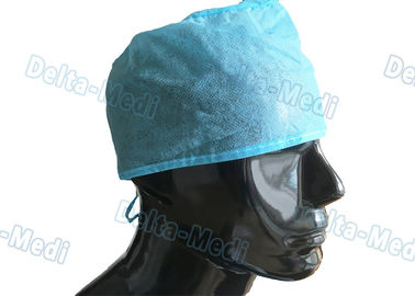 Liens sur la preuve chirurgicale jetable arrière de la poussière de chapeaux du bleu pp avec le fil piquant