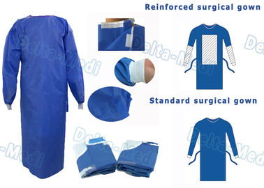 Robe chirurgicale jetable de SMS avec la manchette tricotée favorable à l'environnement
