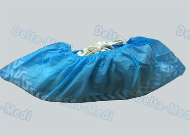 Non non tissée la chaussure chirurgicale jetable de dérapage couvre la couleur bleue 15 x 40cm