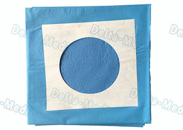 Jetable stérile de chirurgie bleue drape avec le trou de cercle/ruban adhésif