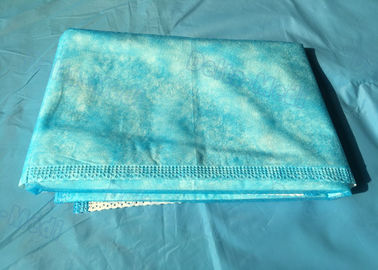 Couleur bleue jetable de draps de couture ultrasonique avec la bonne affinité de peau, preuve de l'eau, utilisation d'examen