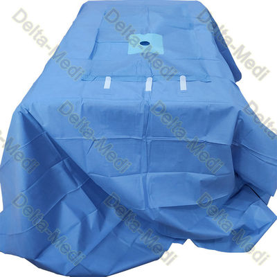 Paquets chirurgicaux jetables bleus renforcés de PE de SBPP pour l'extrémité inférieure