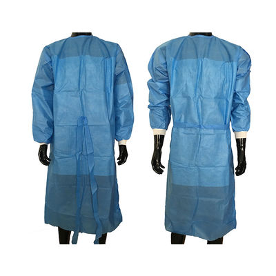 Couture ultrasonique jetable médicale de robe chirurgicale de l'hôpital 45gsm SMS