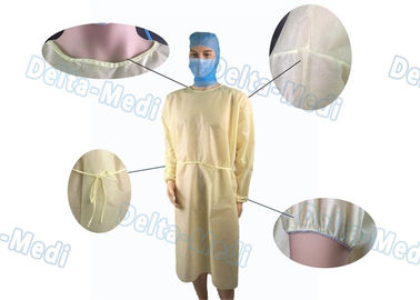 L'isolement jetable jaune-clair de pp habille l'habillement protecteur de chirurgie