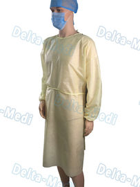 L'isolement jetable jaune-clair de pp habille l'habillement protecteur de chirurgie