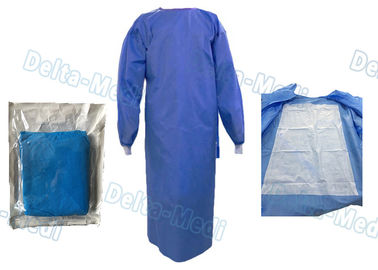 Robe jetable de chirurgien de Medi de delta, robes fonctionnantes jetables protectrices de renfort