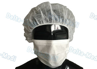 Chapeaux chirurgicaux gonflants jetables blancs ronds/perméabilité à l'air élevée à plat élastique