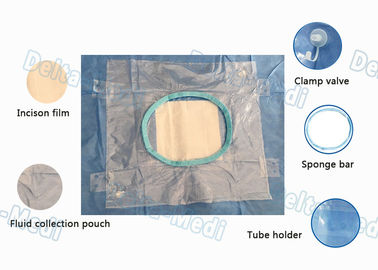 C chirurgical jetable - la section emballe, sac de collecte liquide intégré par paquet obstétrique avec le support de câble