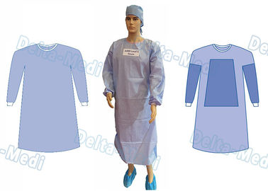 Robe chirurgicale jetable stérile de Spunlace de pâte de bois avec la manchette tricotée