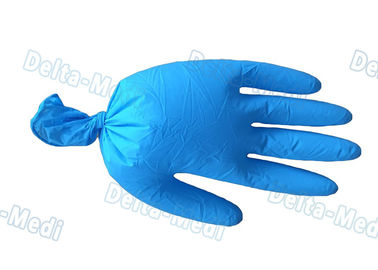 Gants médicaux jetables inoffensifs, gants bleus d'examen de vinyle de couleur avec bon sentiment