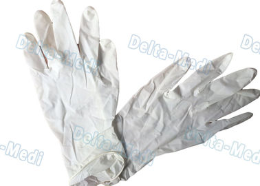 Gants chirurgicaux jetables durables, gants blancs d'examen de latex de couleur