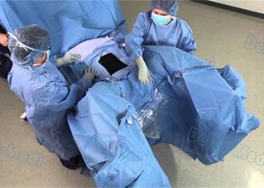 La laparoscopie chirurgicale drapent, patient jetable stérile drape avec la couleur de bleu d'ETO