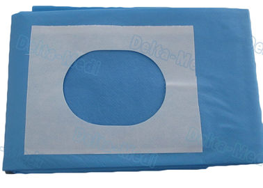 Chirurgical jetable bleu stérile de SMS drape l'utilité drape avec le trou/ruban adhésif encochés