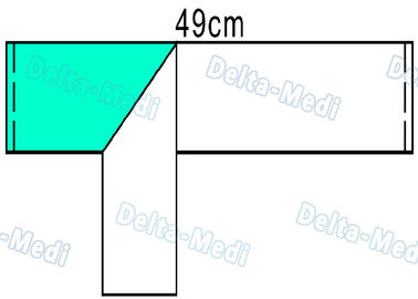 Le bleu/vert drapent op - attachez du ruban adhésif à la surface jetable auto-adhésive 50 x 9CM de kit 50 X 10CM