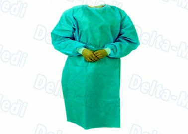 Robe non-tissée jetable ignifuge d'isolement de couleur verte, robe d'examen de laboratoire