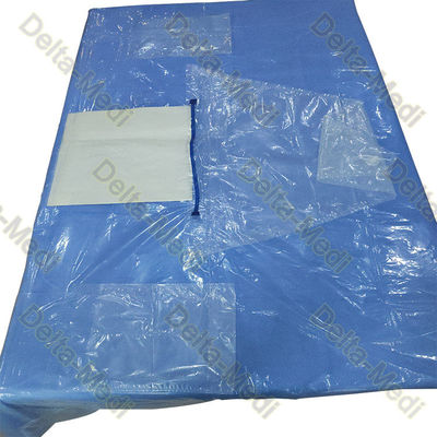 Les paquets chirurgicaux jetables de paquet vertical d'isolement avec du polyéthylène transparent drapent