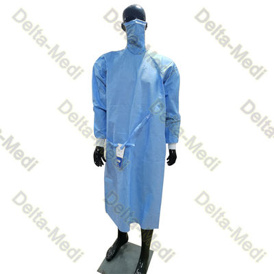 Pp SMS SMMS SMMMS 20g à la robe 80g chirurgicale jetable intégrée avec le masque protecteur