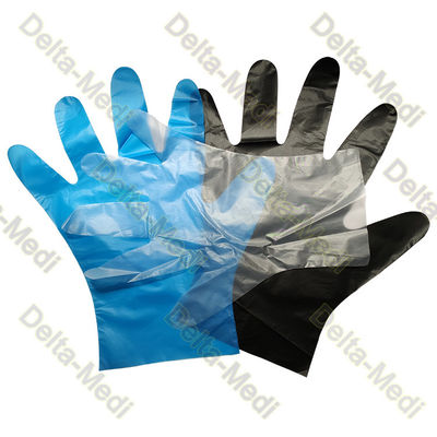 Gants jetables bleus noirs transparents de bande de catégorie comestible pour l'industrie alimentaire