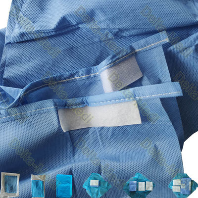Bleus tricotés giflent la résistance à la traction puissante chirurgicale jetable de la robe 50*80cm