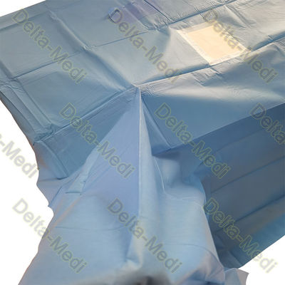 Chirurgical jetable thyroïde drape avec les supports carrés de fenestration et de tube
