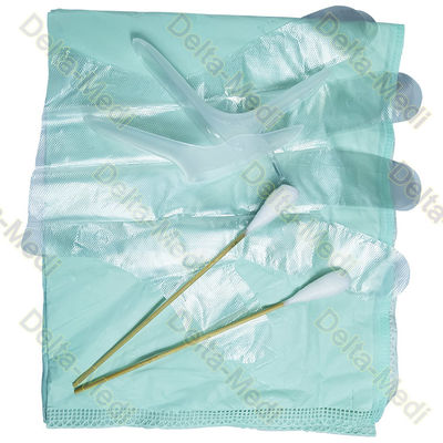 Le kit gynécologique stérile jetable d'examen avec le coton d'Underpad de speculum vaginal tampon les gants jetables d'examen de PE