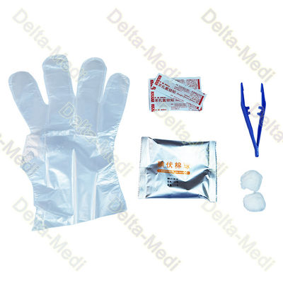 Aide de bande chirurgicale jetable stérile de gants de Kit With Cotton Ball Forceps de débridement de kits