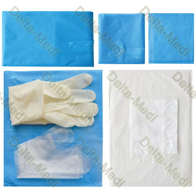 Kits chirurgicaux jetables médicaux Ward Care Kit With Drape, couvre-lit de chapeau de gants